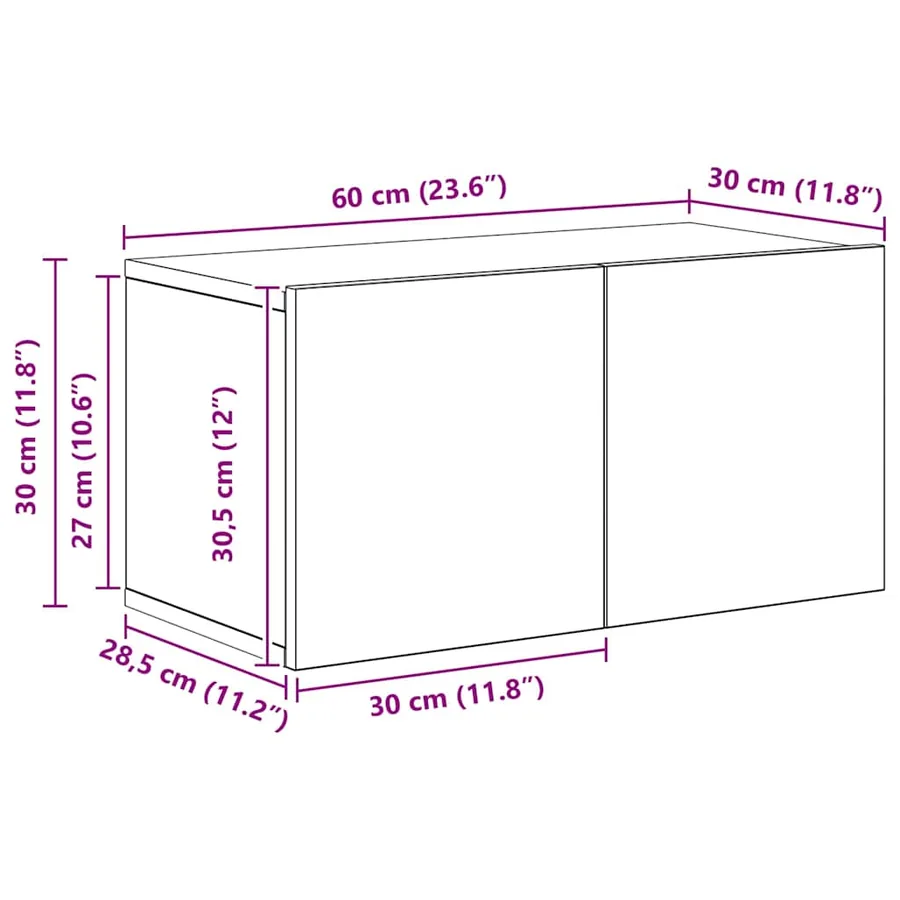 Ensemble meuble TV 7 pcs Chêne noir Bois d'ingénierie - 18