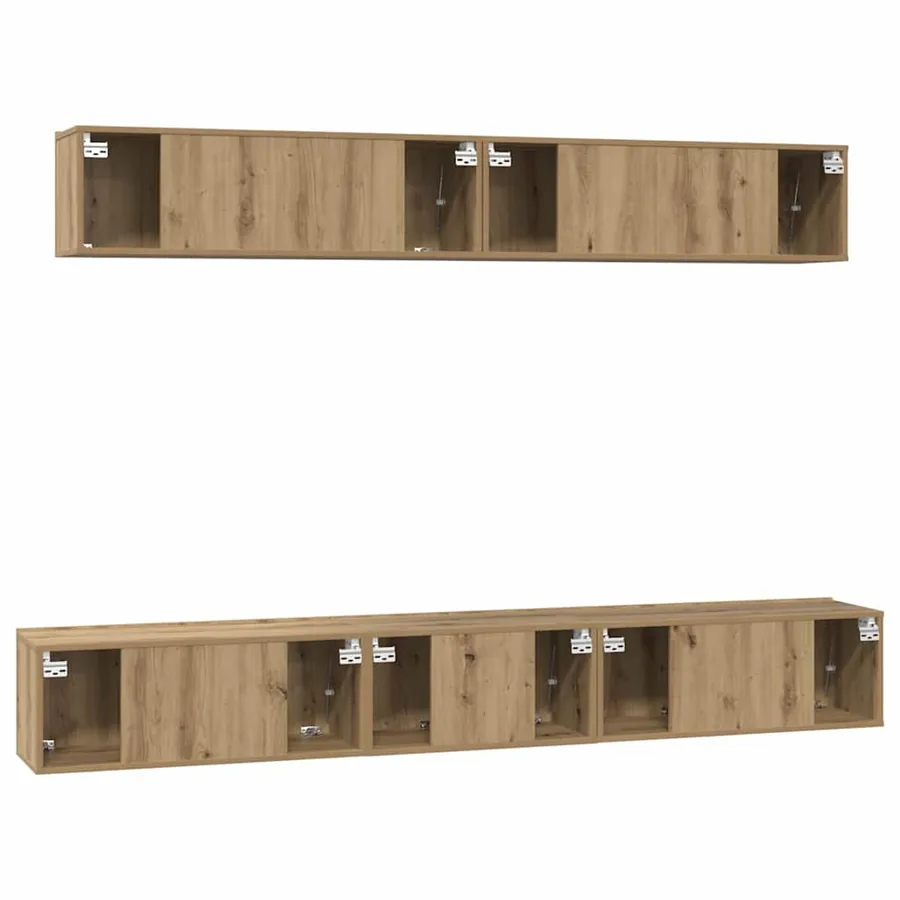 Ensemble meuble TV 5 pcs Chêne artisanal Bois d'ingénierie - 10