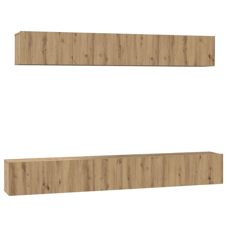 Ensemble meuble TV 5 pcs Chêne artisanal Bois d'ingénierie - 2