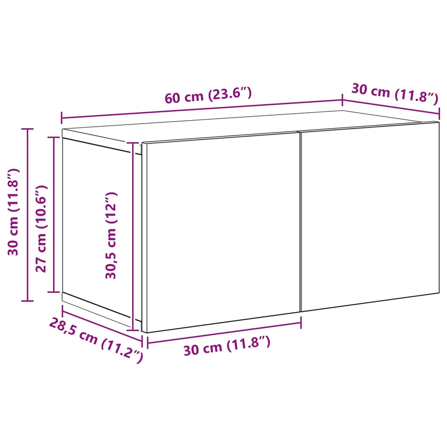 Ensemble meuble TV 3 pcs Chêne noir Bois d'ingénierie - 17