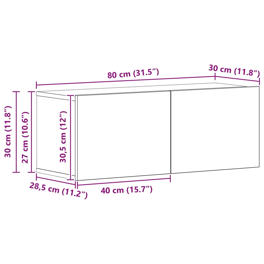 Ensemble meuble TV 3 pcs Chêne noir Bois d'ingénierie - 18