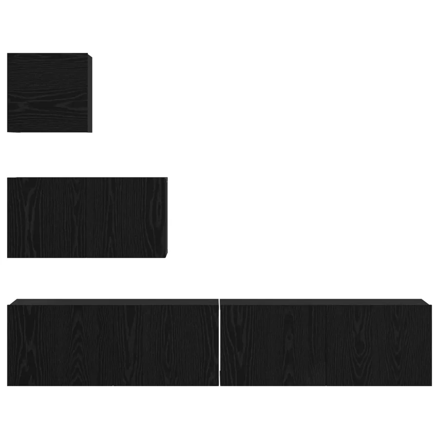 Ensemble meuble TV 3 pcs Chêne noir Bois d'ingénierie - 9
