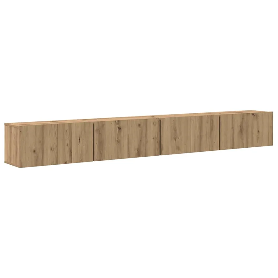 Ensemble meuble TV 4 pcs Chêne artisanal Bois d'ingénierie - 2
