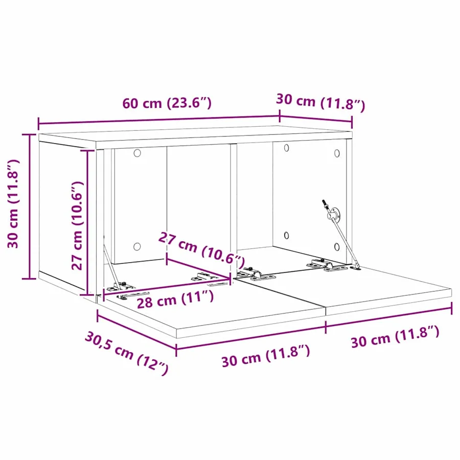 Ensemble meuble TV 4 pcs Chêne artisanal Bois d'ingénierie - 8