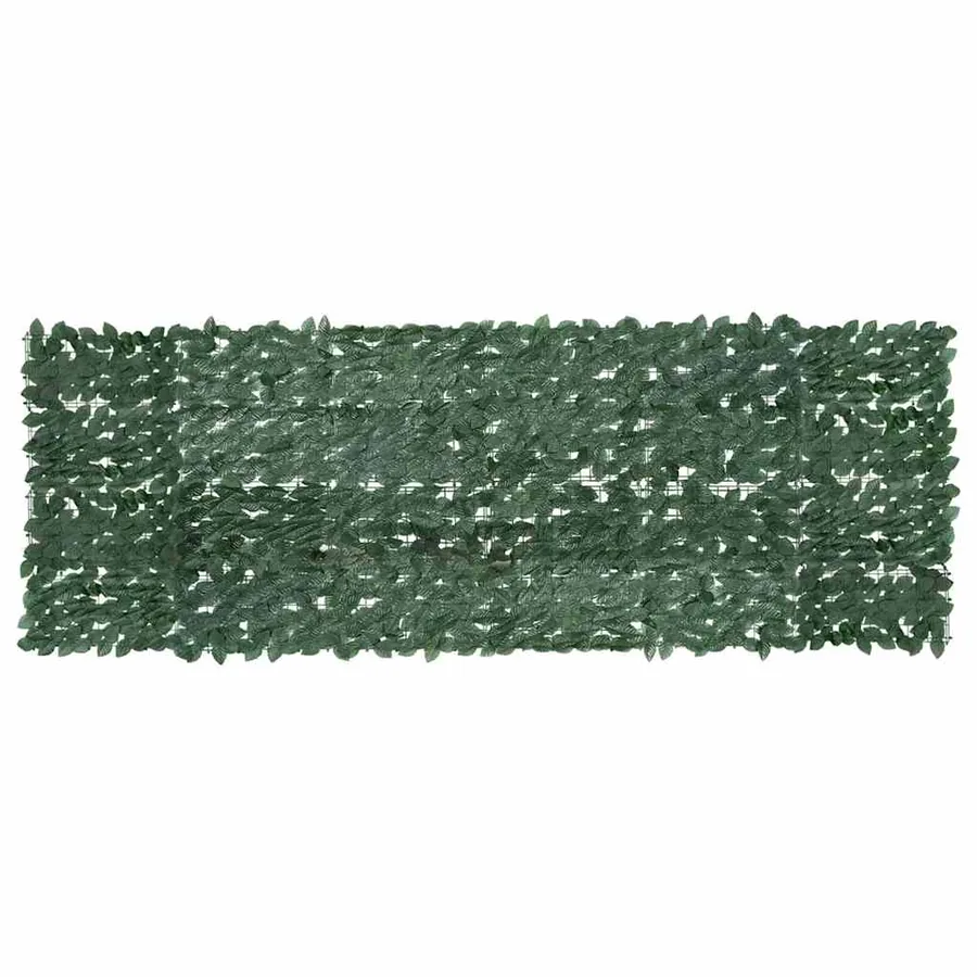 Écran de balcon avec feuilles vert foncé 300x100 cm
