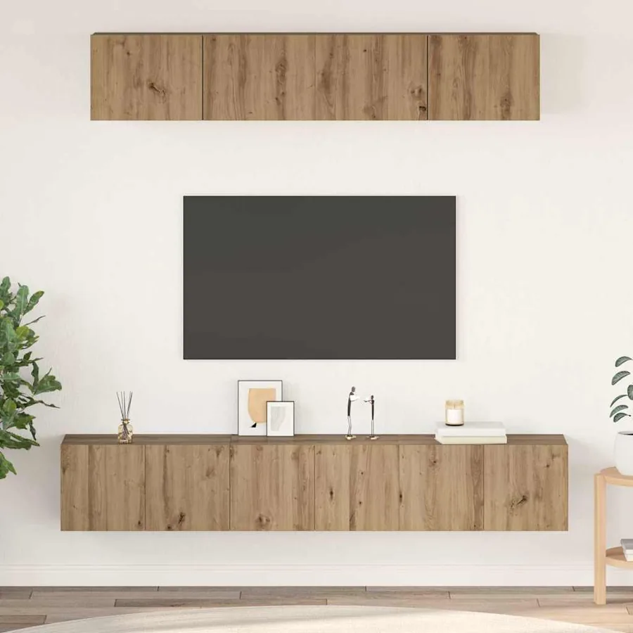 Ensemble meuble TV 5 pcs Chêne artisanal Bois d'ingénierie