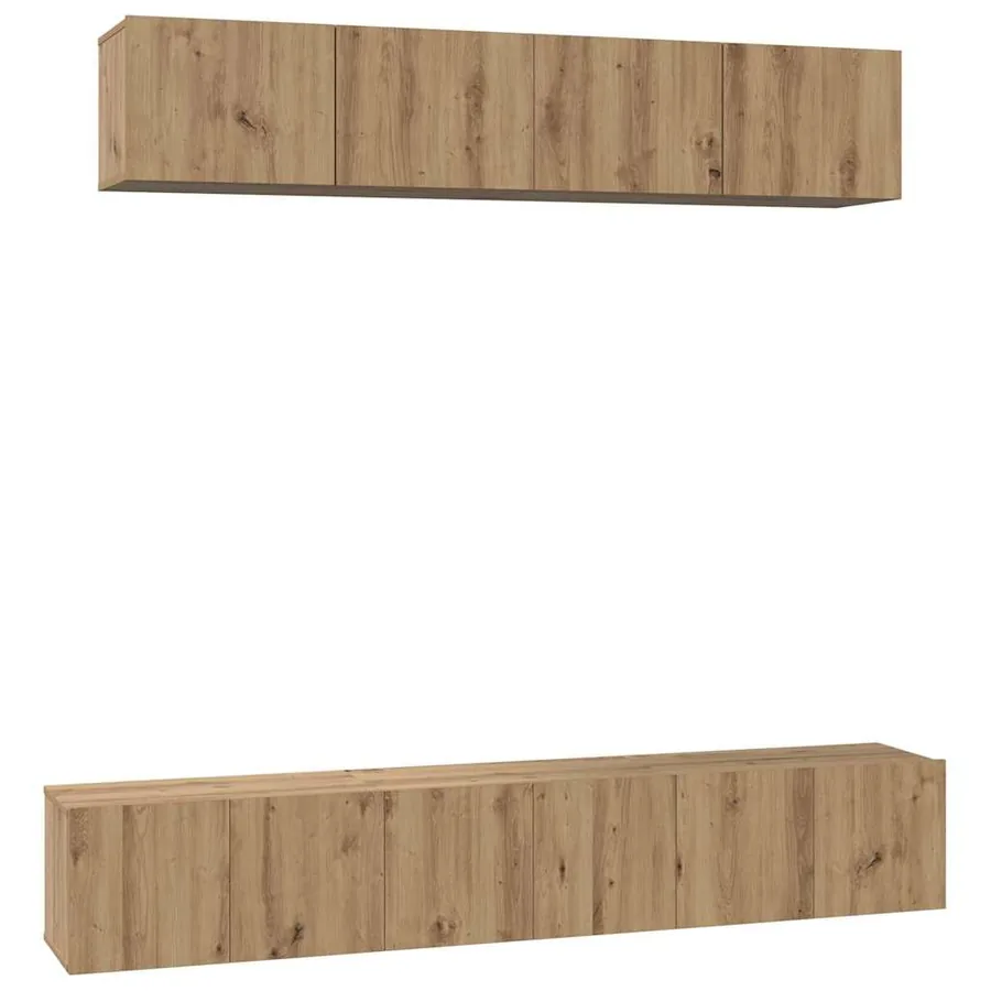 Ensemble meuble TV 5 pcs Chêne artisanal Bois d'ingénierie - 2
