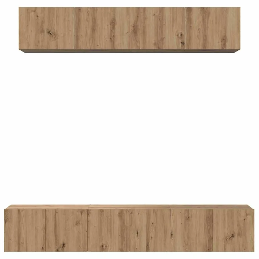 Ensemble meuble TV 5 pcs Chêne artisanal Bois d'ingénierie - 7