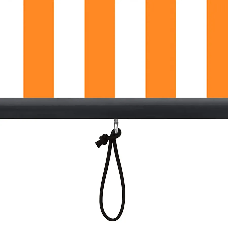 Store enrouleur Blanc et Orange 180 x 250 cm Tissu et Aluminium - 5