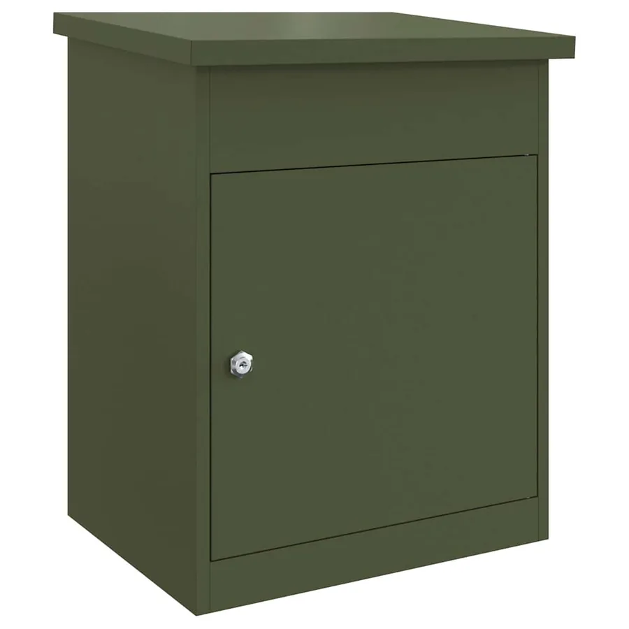 Boîte de dépôt de colis Vert olive 47,5 x 38 x 59 cm Acier - 2