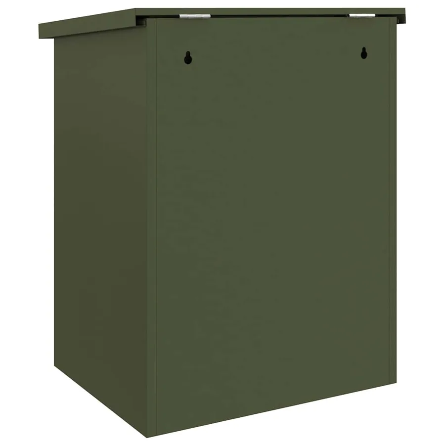 Boîte de dépôt de colis Vert olive 47,5 x 38 x 59 cm Acier - 7