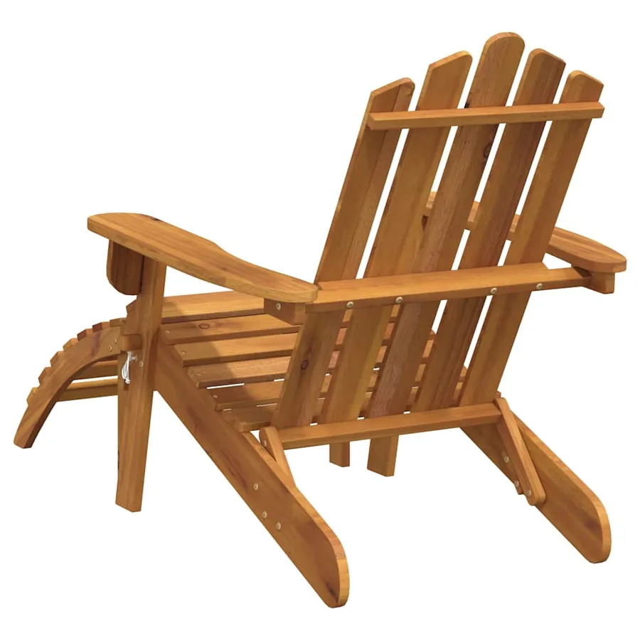 Chaise de jardin Adirondack et repose-pied Bois d'acacia massif - 6