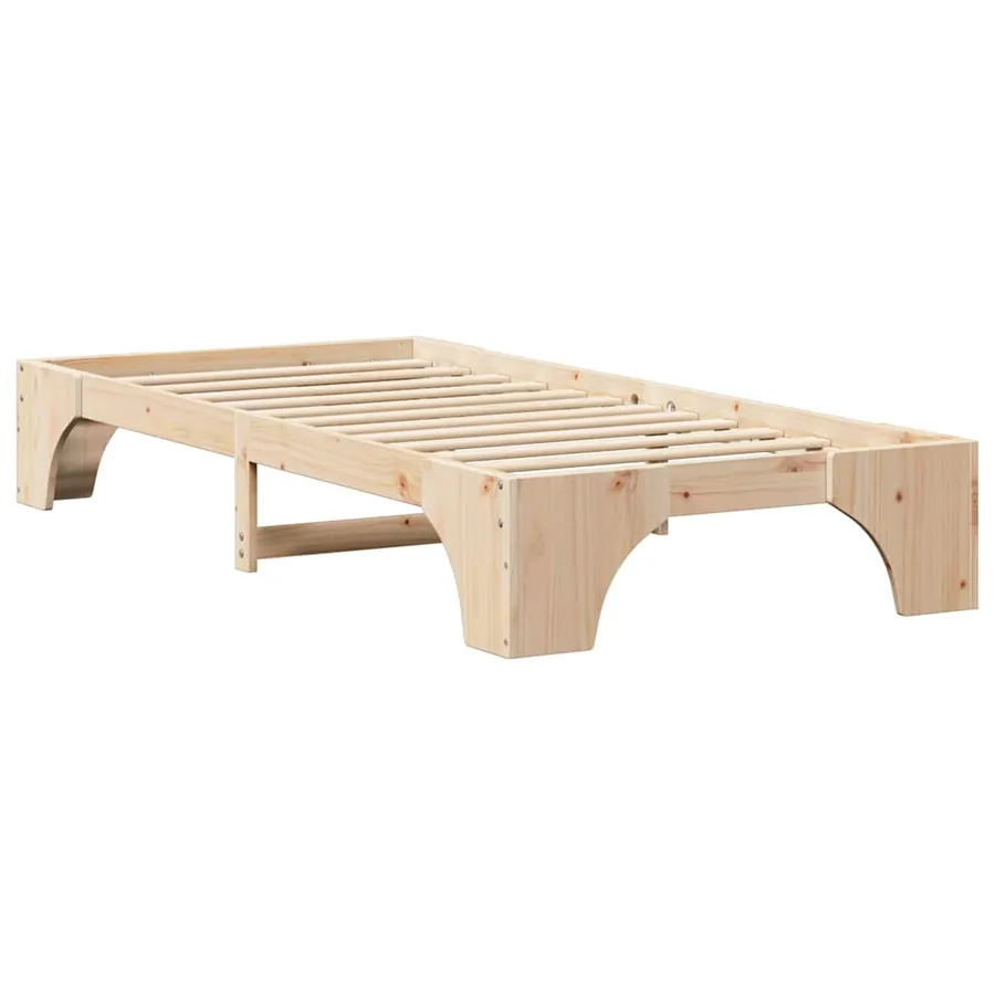 Cadre de lit Naturel 90 x 200 cm Pin massif - 4