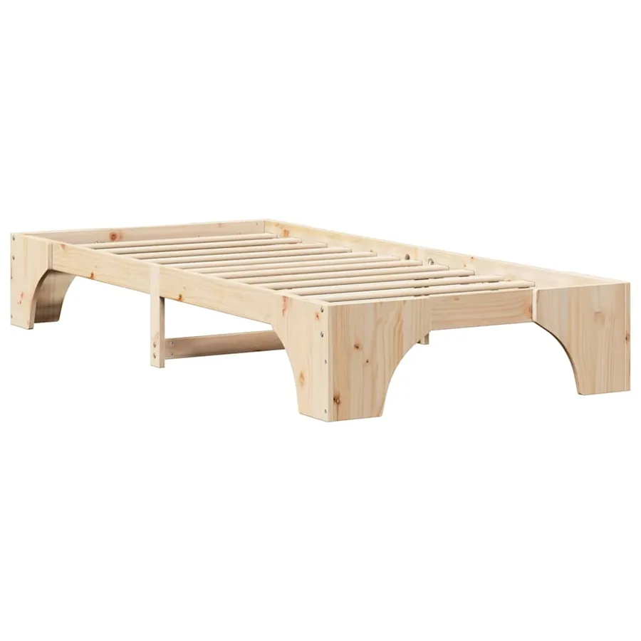 Cadre de lit Naturel 90 x 200 cm Pin massif - 7