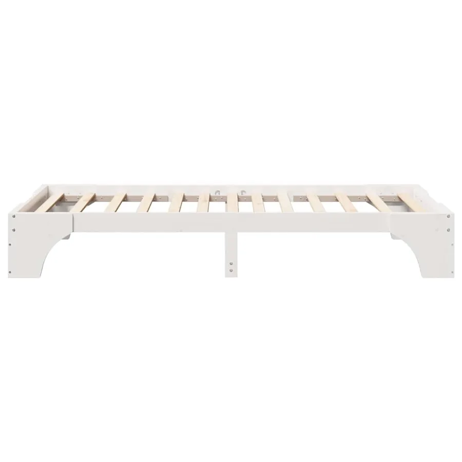 Cadre de lit Blanc 100 x 200 cm Pin massif - 6