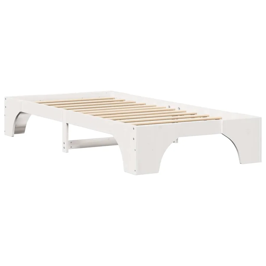 Cadre de lit Blanc 100 x 200 cm Pin massif - 7