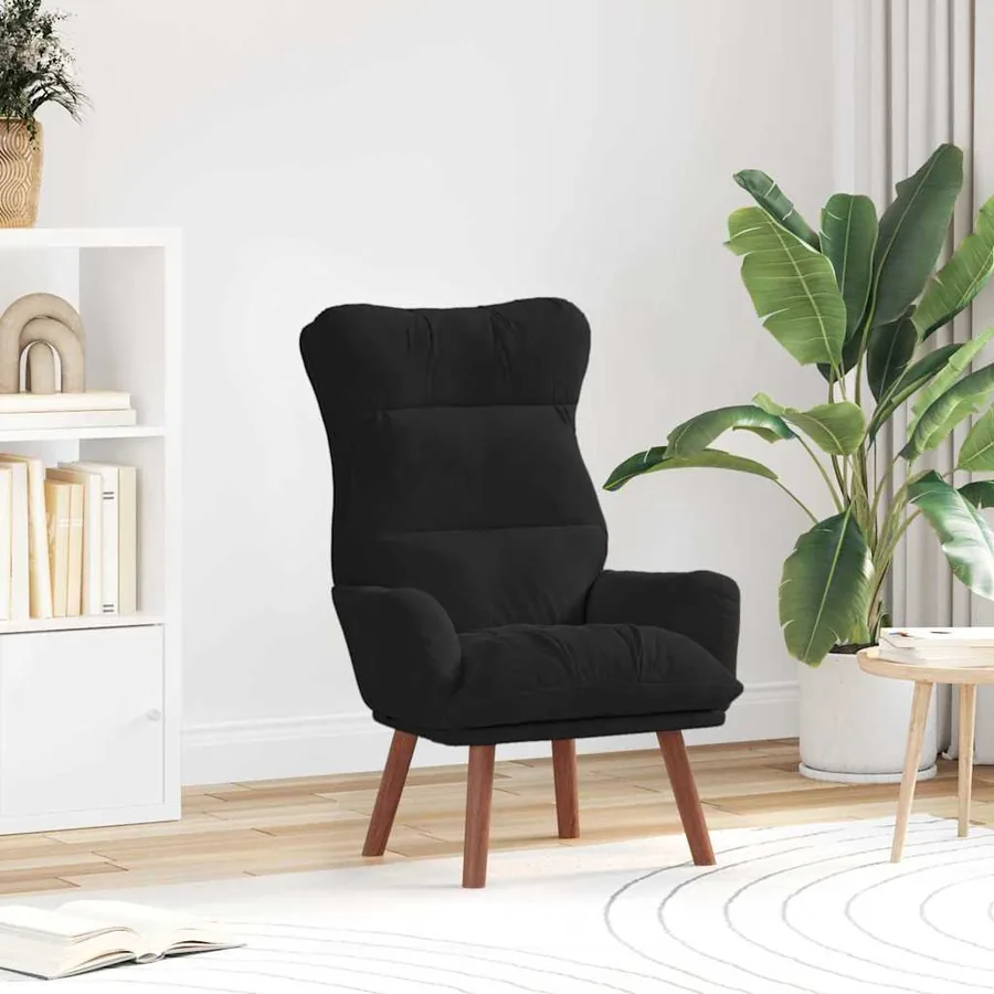 fauteuil Noir 69 x 74 x 93 cm Velours