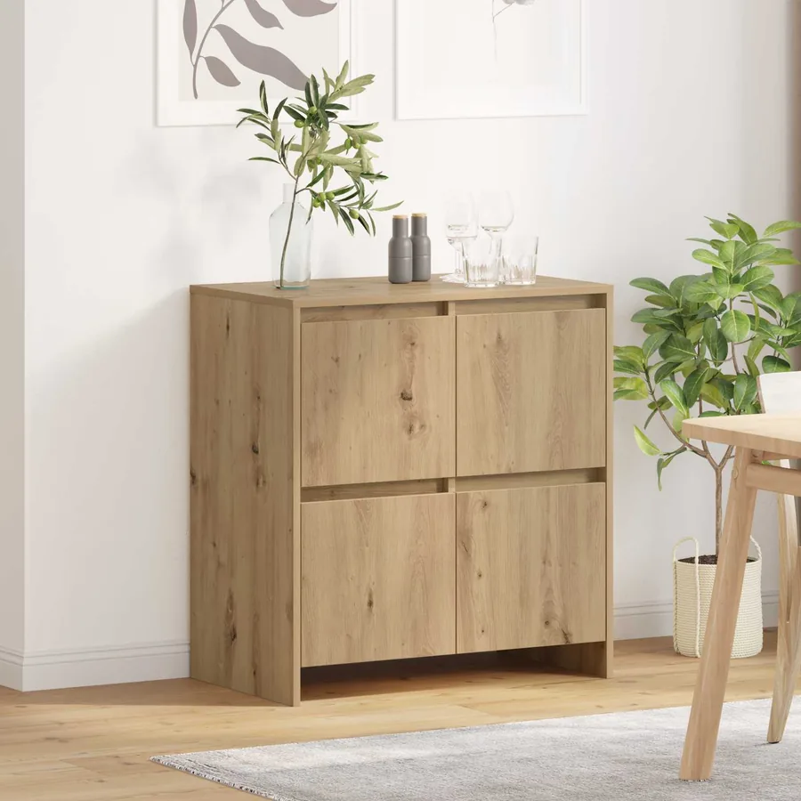 Buffet Chêne artisanal 70 x 41 x 75 cm Bois d'ingénierie - 4