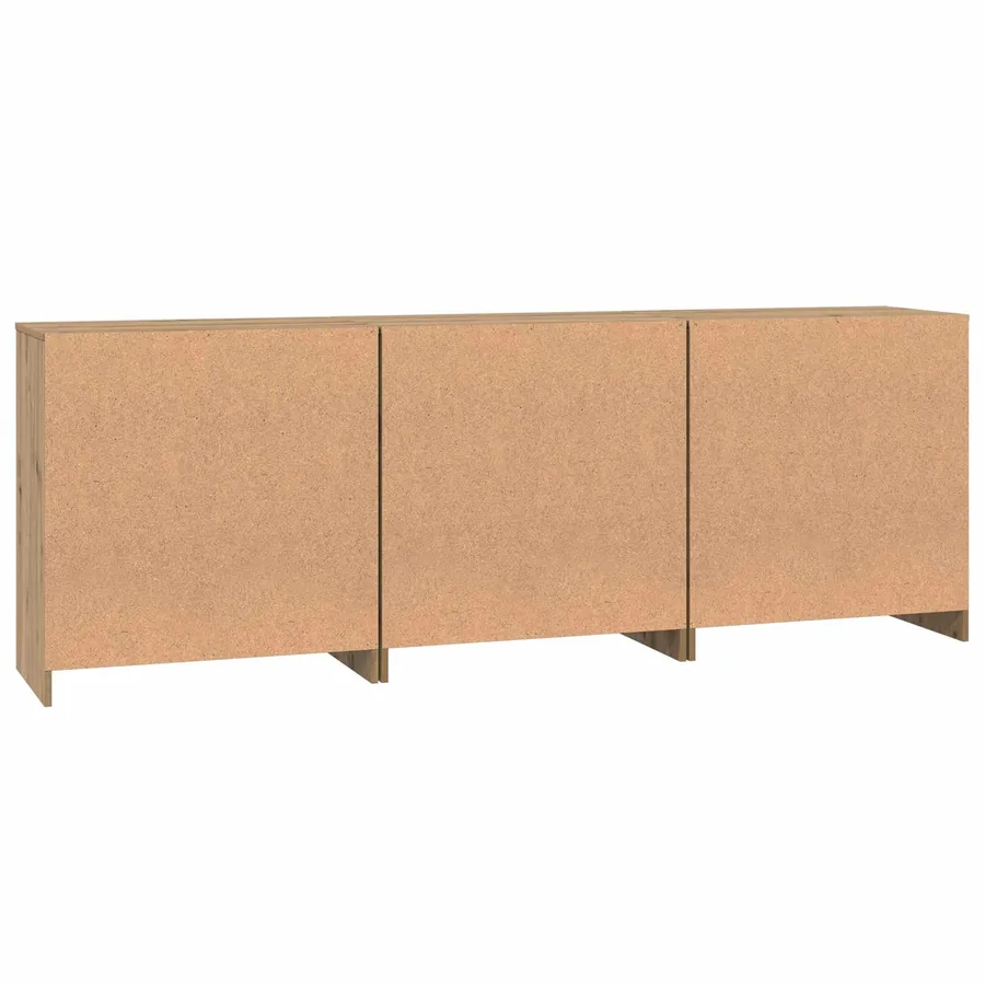 Buffet 3 pcs Chêne artisanal 70 x 41 x 75 cm Bois d'ingénierie - 9