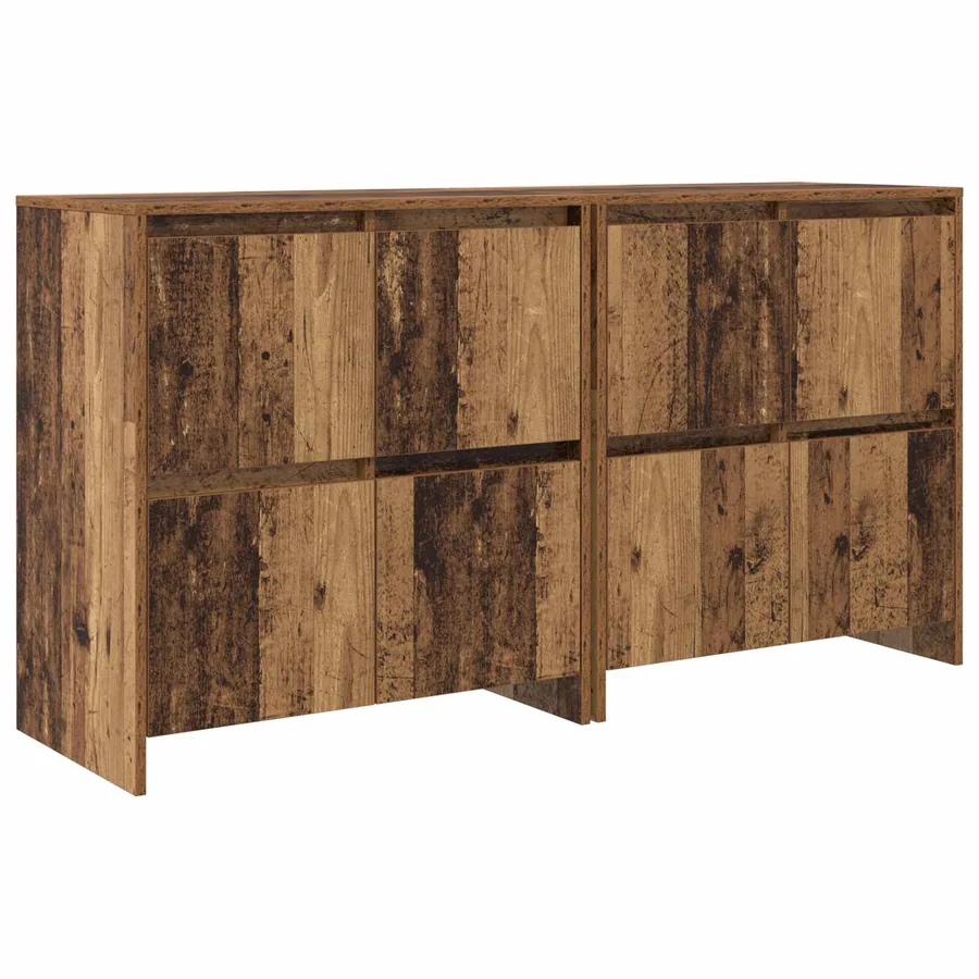 Buffets 2 pcs Bois ancien 70 x 41 x 75 cm Bois d'ingénierie - 2