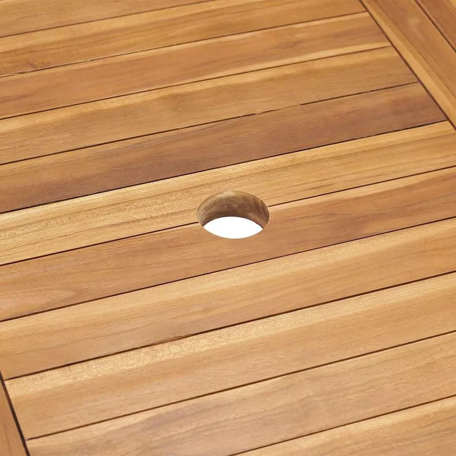 Ensemble de salle à manger pour jardin 7 pcs Naturel - 11