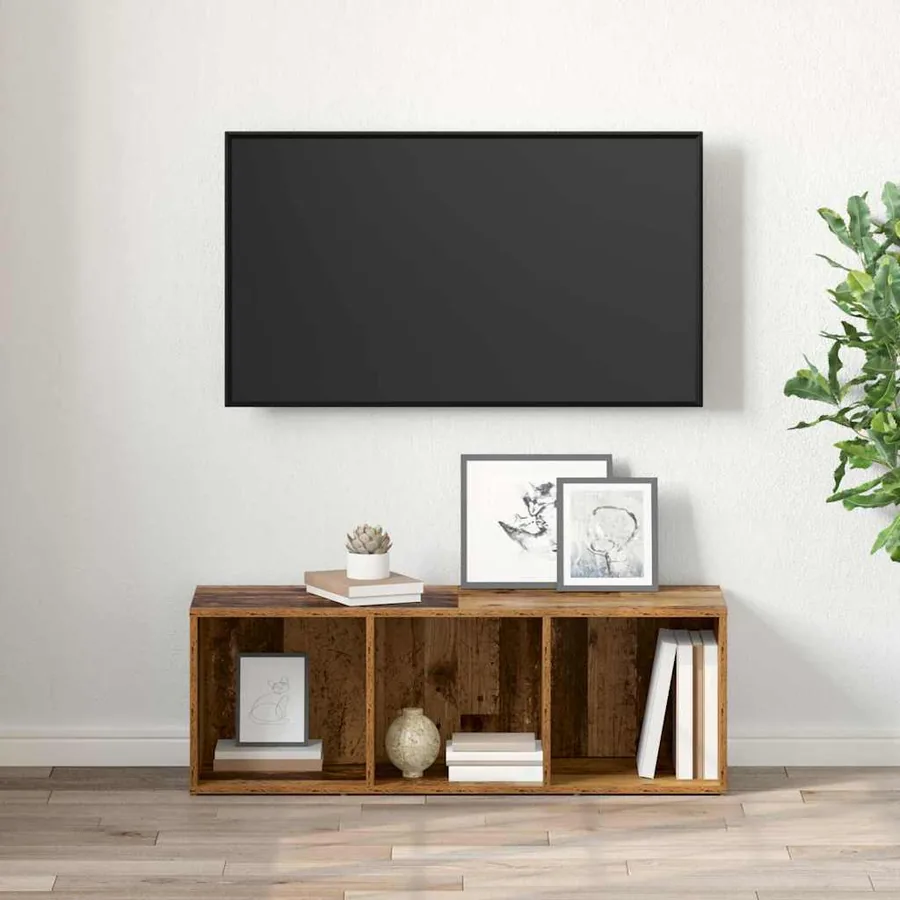 Ensemble meuble TV Marron 72 x 35 x 37 cm Bois d'ingénierie - 4