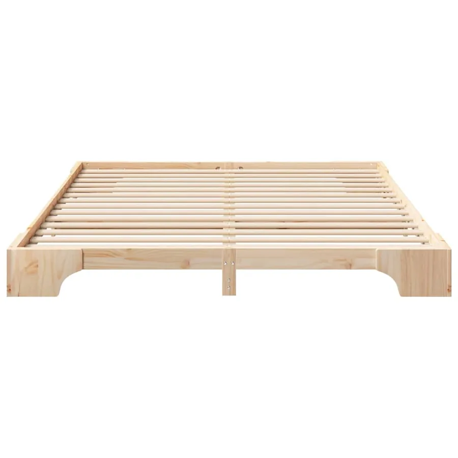 Cadre de lit Marron 200 x 220 cm Pin massif - 4