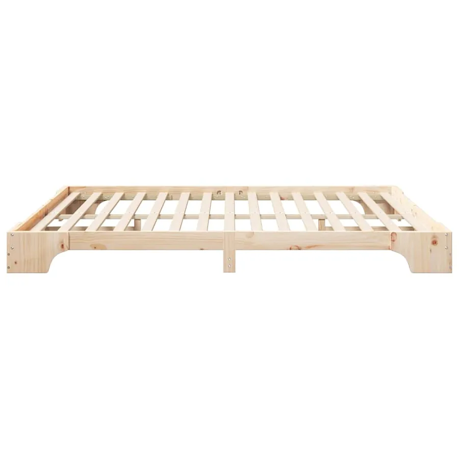 Cadre de lit Marron 200 x 220 cm Pin massif - 5