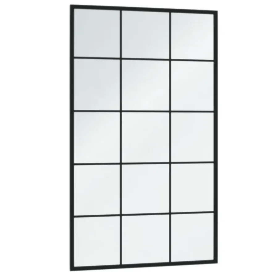 Miroir mural noir 100x60 cm métal - 3