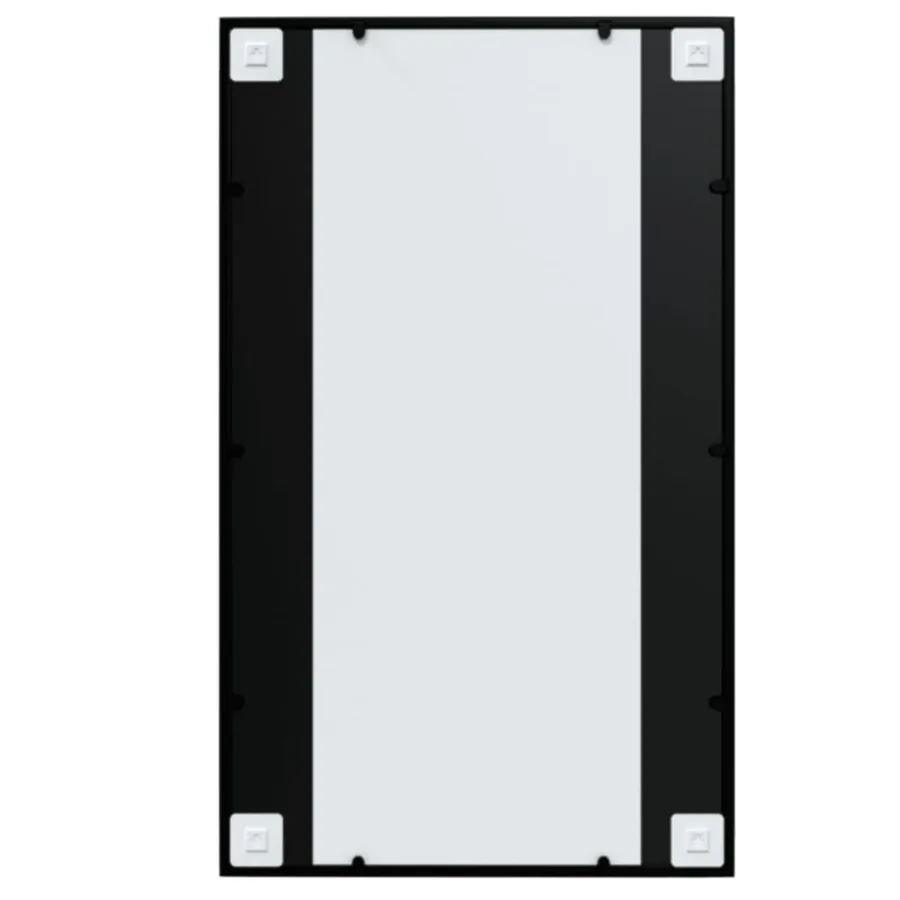 Miroir mural noir 100x60 cm métal - 5