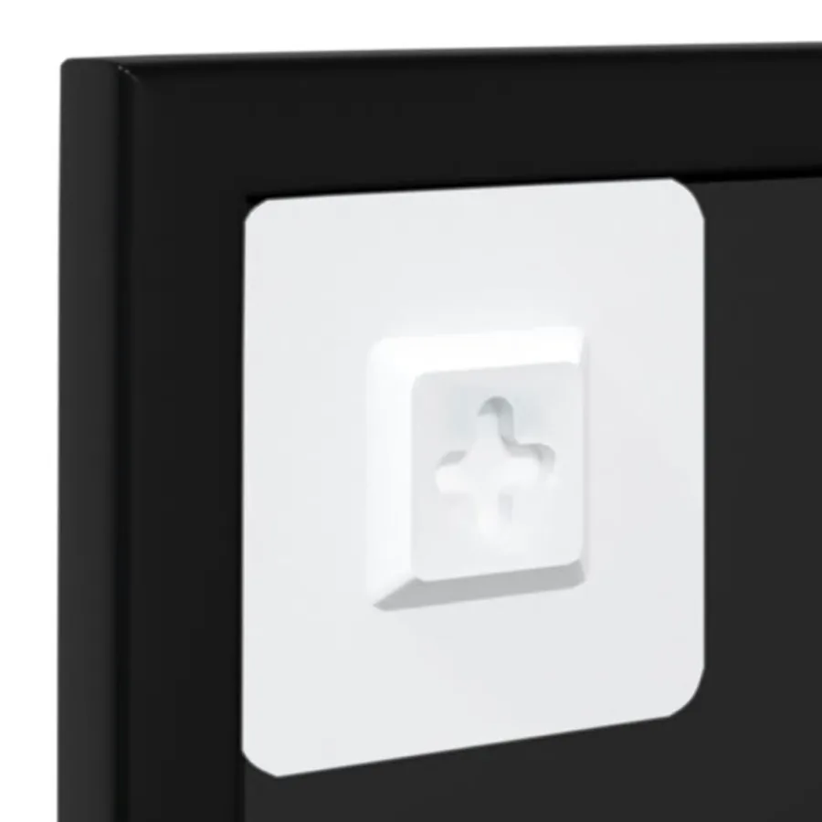 Miroir mural noir 100x60 cm métal - 6