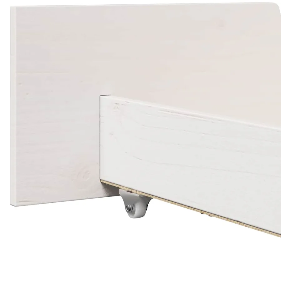 Cadre de lit avec tête de lit Blanc 180 x 200 cm Pin massif - 12