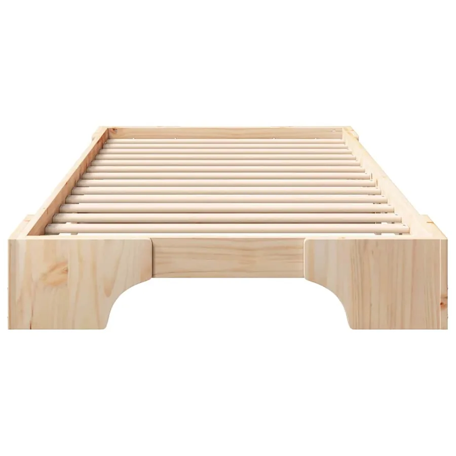 Cadre de lit Marron 80 x 210 cm Pin massif - 4