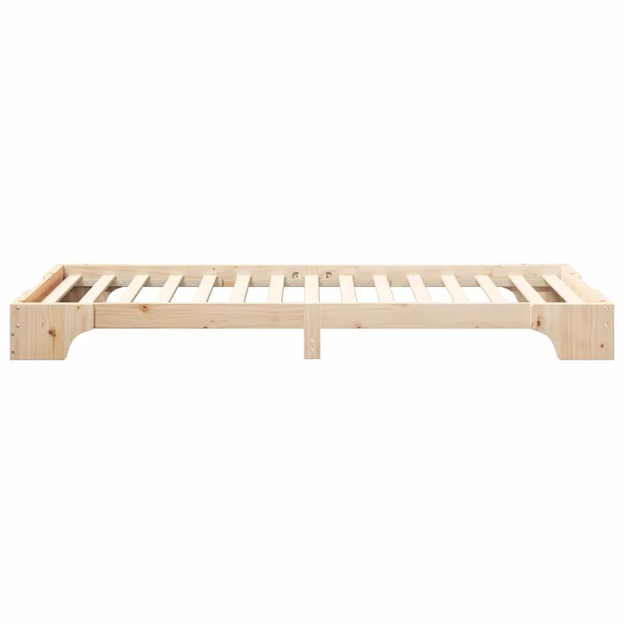 Cadre de lit Marron 100 x 220 cm Pin massif - 5