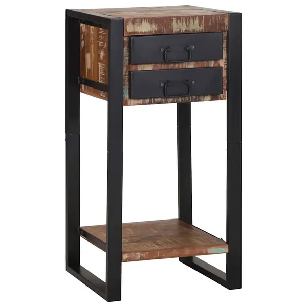 Table d'appoint Multicolore 40 x 40 x 80 cm Bois Recyclé Solide