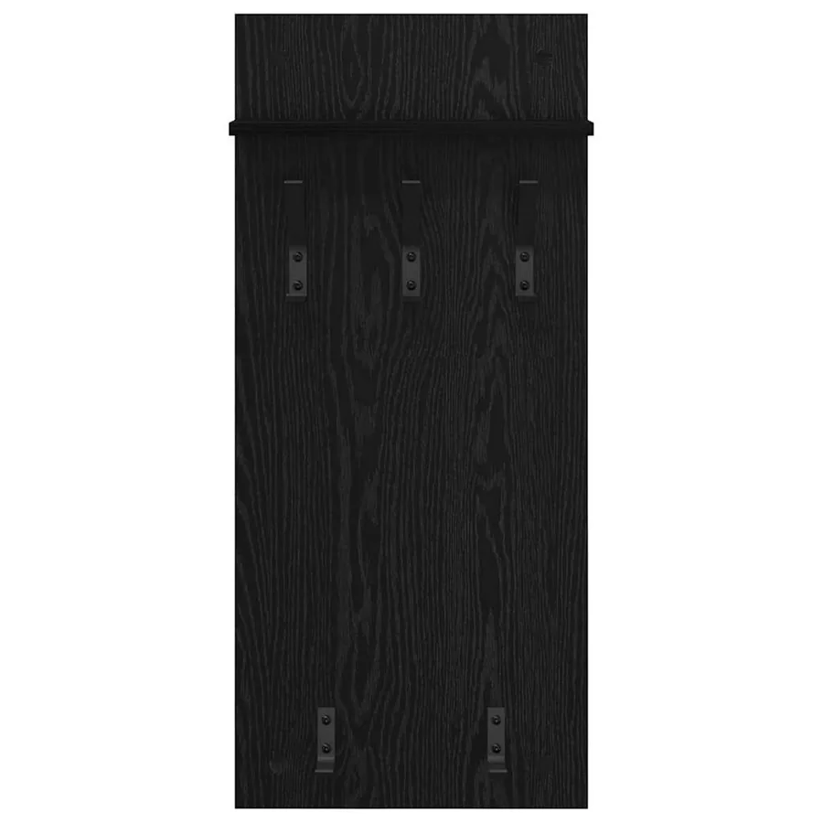 Porte-manteau mural avec étagère Chêne noir 40 x 10 x 90 cm - 5