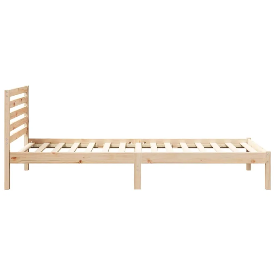 Cadre de lit avec tête de lit Marron 80 x 220 cm Pin massif - 6