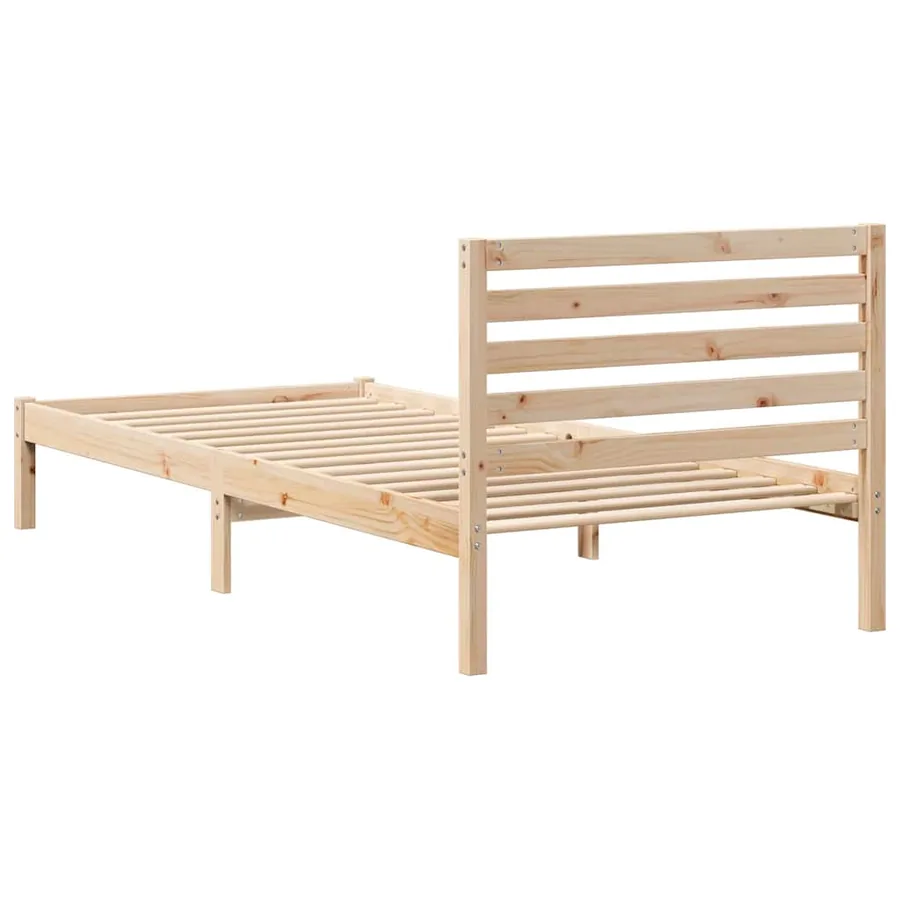 Cadre de lit avec tête de lit Marron 80 x 210 cm Pin massif - 7