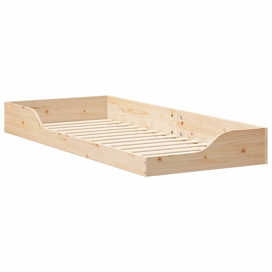 Cadre de lit Marron 80 x 220 cm Pin massif - 4