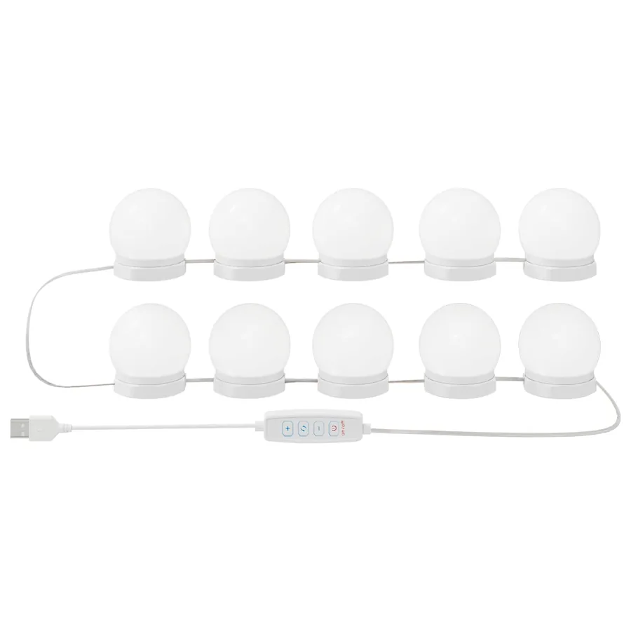 Lampes miroir 2 pcs Blanc 4.5 x 4.5 x 4.8 cm Plastique - 6