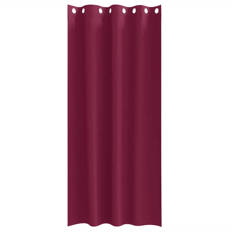 Rideaux occultants avec anneaux 2 pcs Bordeaux 225 x 140 cm - 4
