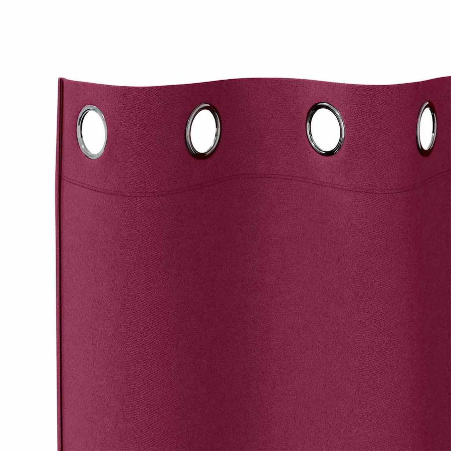 Rideaux occultants avec anneaux 2 pcs Bordeaux 225 x 140 cm - 5