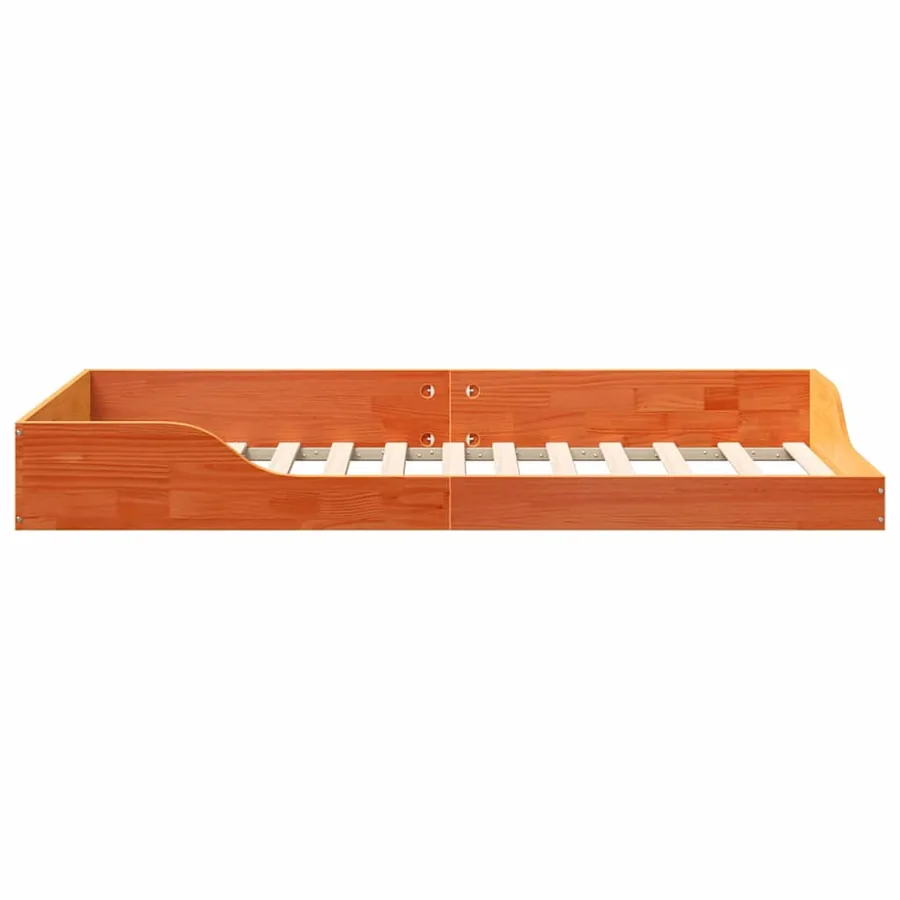 Cadre de lit Brun cire 75 x 190 cm Pin massif - 6
