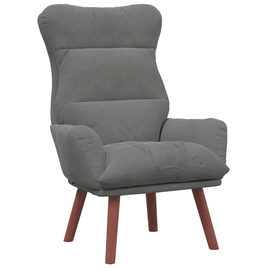 fauteuil Gris foncé 69 x 74 x 93 cm Velours - 2