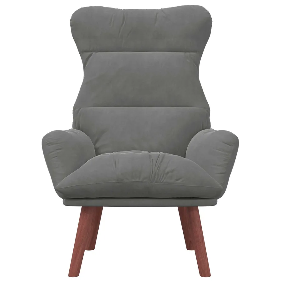 fauteuil Gris foncé 69 x 74 x 93 cm Velours - 4