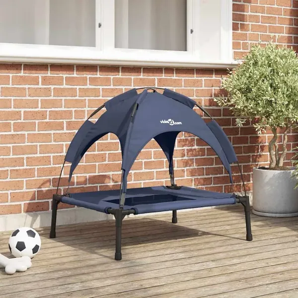 Lit pour Chien Bleu marine 76 x 62 x 70,5 cm Acier