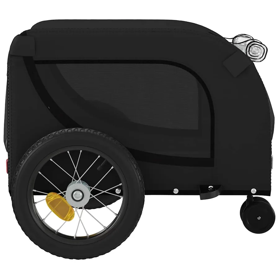 Remorque de vélo pour animaux de compagnie noir - 6