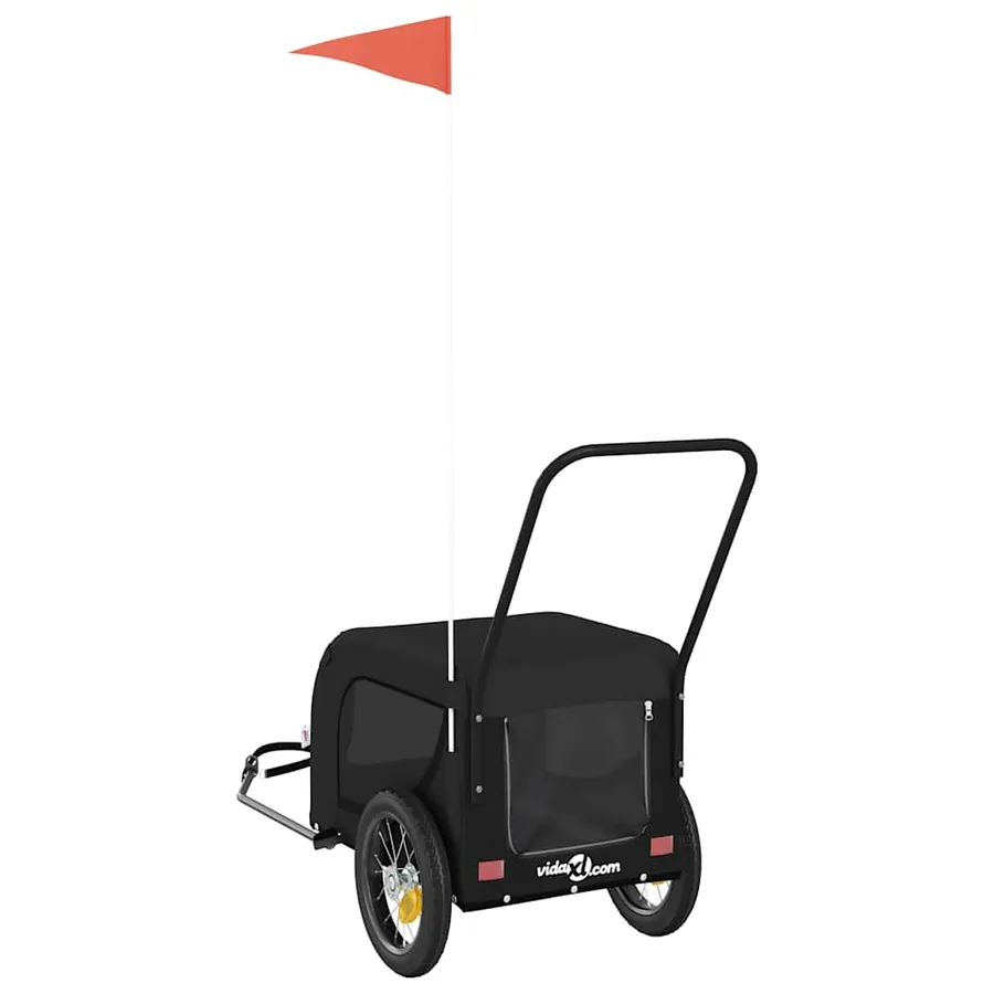 Remorque de vélo pour animaux de compagnie noir - 7