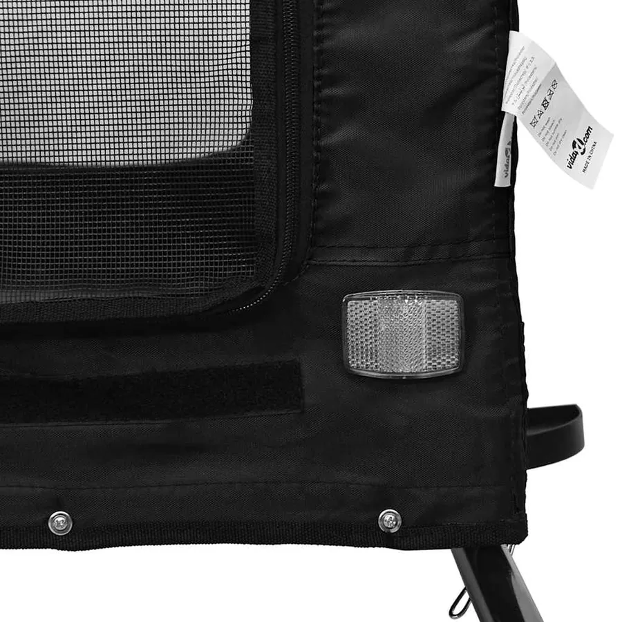 Remorque de vélo pour animaux de compagnie noir - 9