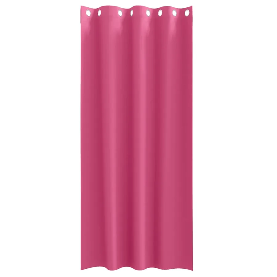 Rideaux occultants avec anneaux 2 pcs Rose vif 260 x 140 cm - 4